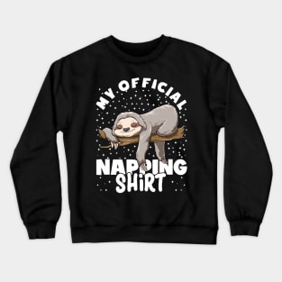 Funny Napping Sleeping Sloth Lazy Sleep Crewneck Sweatshirt